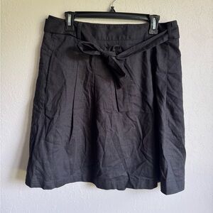 NWT Banana Republic Black Linen Blend Circle Skirt Womens 12 Career Preppy